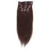 FashionGirl24 Etusivu|Clip-On - 40cm-40 cm Clip-On hiustenpidennykset, tummanruskea 2#