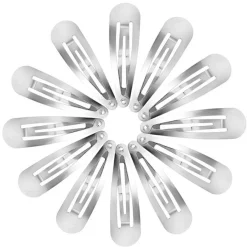 FashionGirl Merkit|Etusivu-12 kpl. Metalliset hiukset soljet - hopea