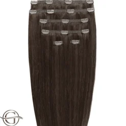 FashionGirl Etusivu|Synteettiset Hiukset-Clip on hair extensions #4 Chocolate Brown - 7 pieces - 60 cm | Gold24