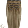 FashionGirl Etusivu|Synteettiset Hiukset-Clip on hair extensions #12/613 Dark Blonde mix - 7 pieces - 60 cm | Gold24