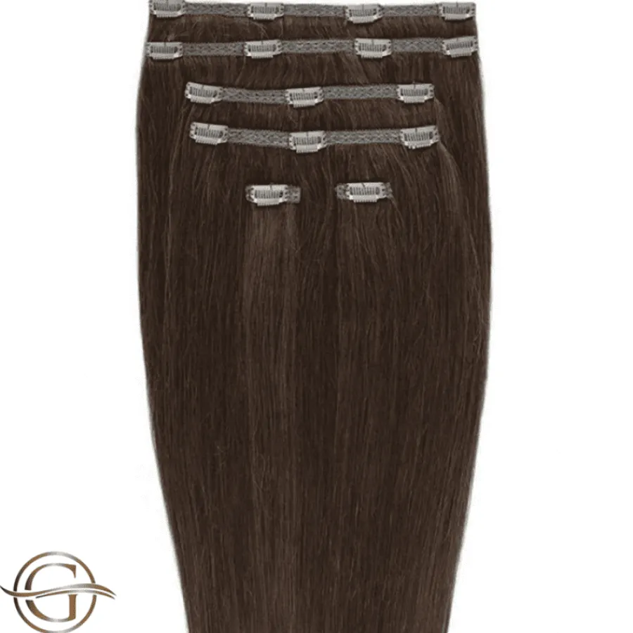 FashionGirl24 Etusivu|Synteettiset Hiukset-Clip on hair extensions #33 Copper brown - 7 pieces - 50 cm | Gold24