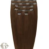 FashionGirl Etusivu|Synteettiset Hiukset-Clip on hair extensions #6 Brown - 7 pieces - 50 cm | Gold24