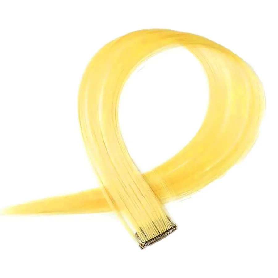Hair Extensions Etusivu|Crazy Color -pidennykset-Crazy Color Clip-On -pidennys 50cm, keltainen