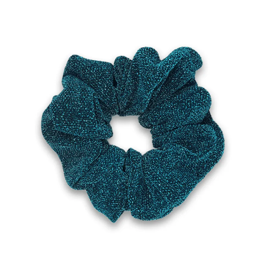FashionGirl24 Etusivu|Hiusdonitsit-Glitter Scrunchie - Hiusdonitsi - Turkoosi