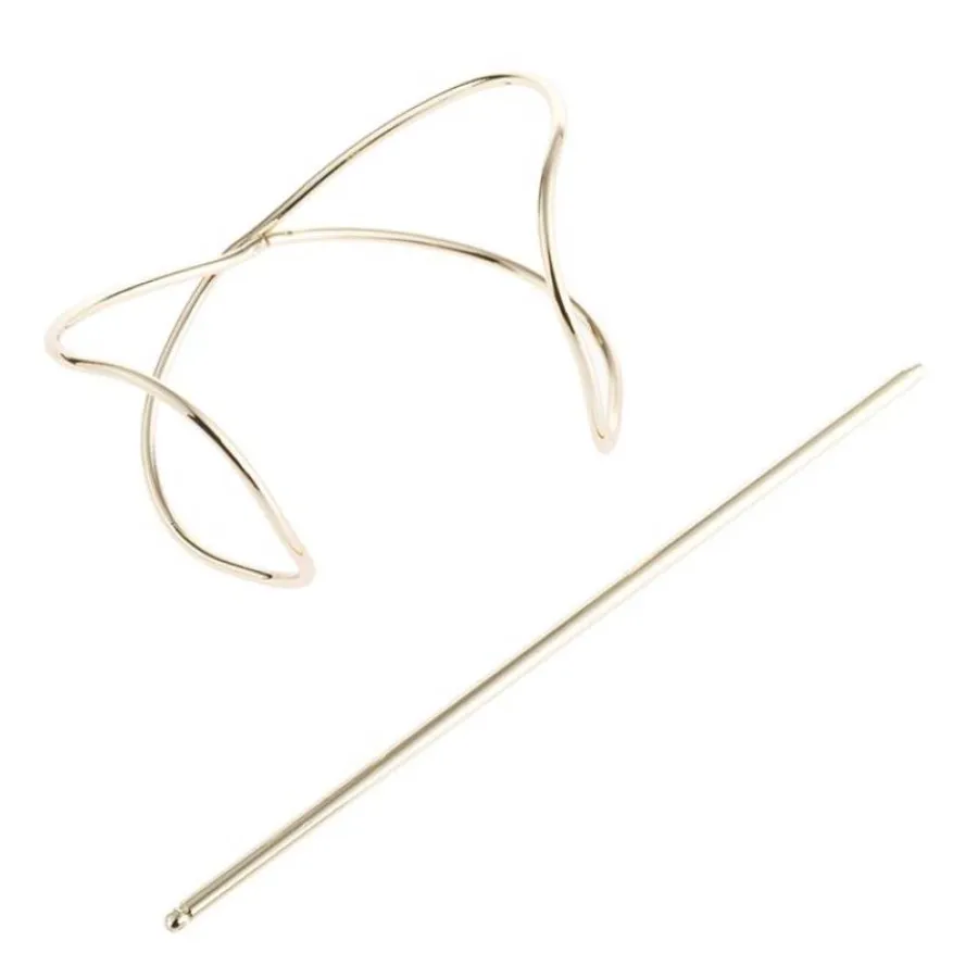 FashionGirl Etusivu|Hair Cuff -hiuslenkit-Hiuspanta X-muotoinen - Kultainen