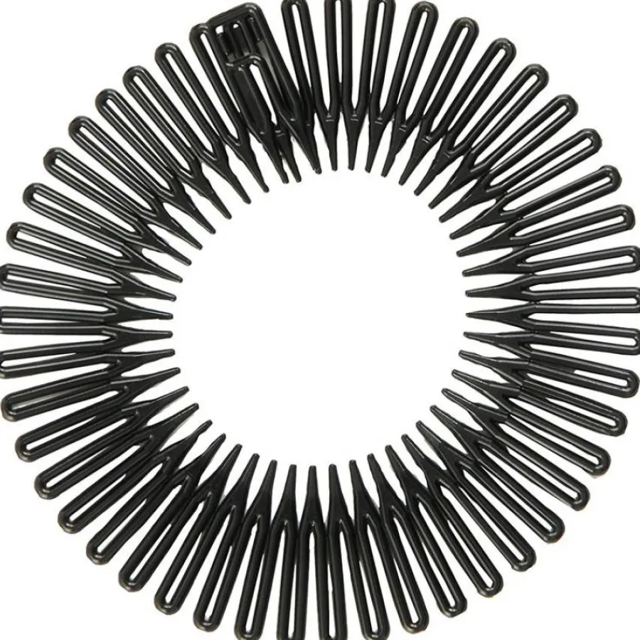 Misc Etusivu|Hair Combs-Joustava piikki hiuspanta, Musta