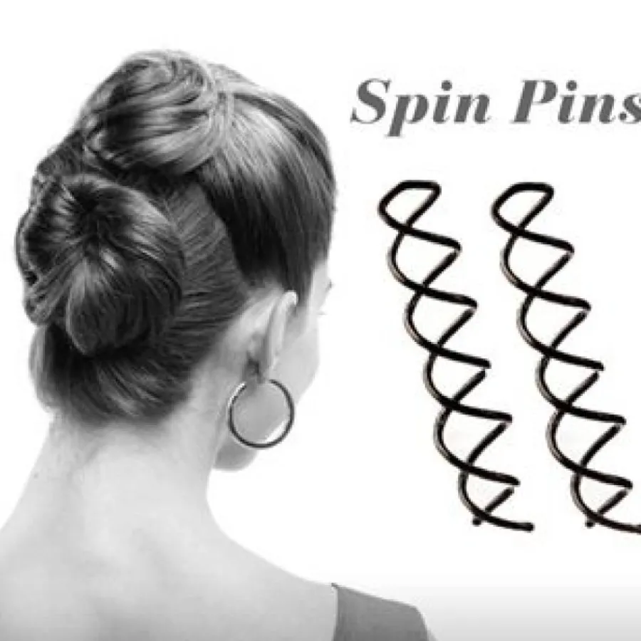 Hair Accessories Etusivu|Kierrepinnit-Kierrepinni, 2kpl, musta