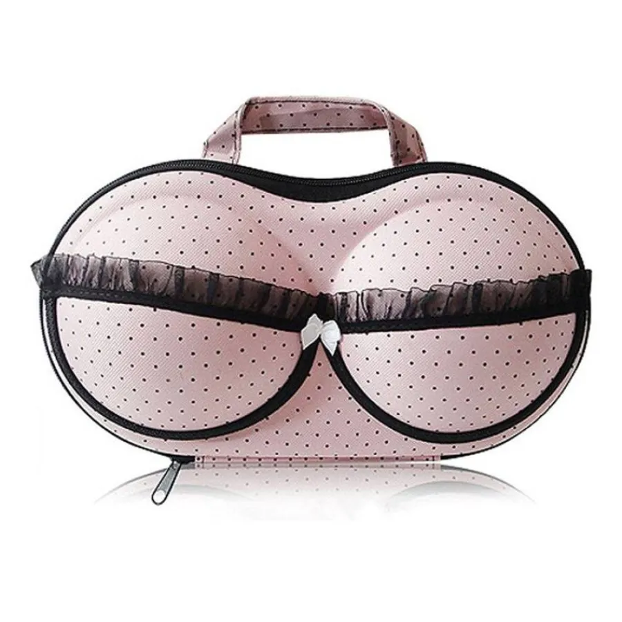 Misc Etusivu|Rintaliivitarvikkeet-Matkapussi Rintaliiveille - Polka dot, Vaaleanpunainen