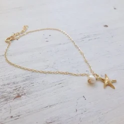 FashionGirl24 Etusivu|Nilkkakoru-Nilkkaketju Starfish + Pearl