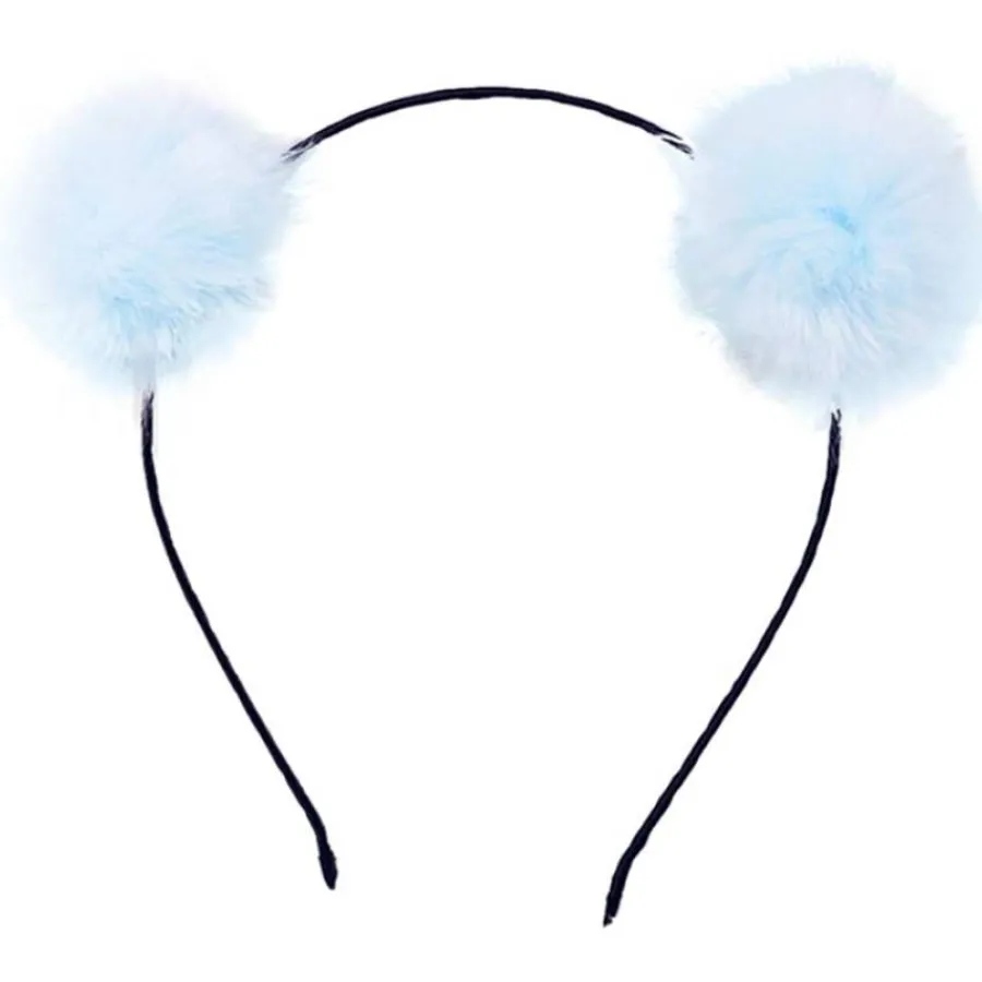 FashionGirl Etusivu|Hiuspannat-OMBRE POM POM Hairband - Sininen