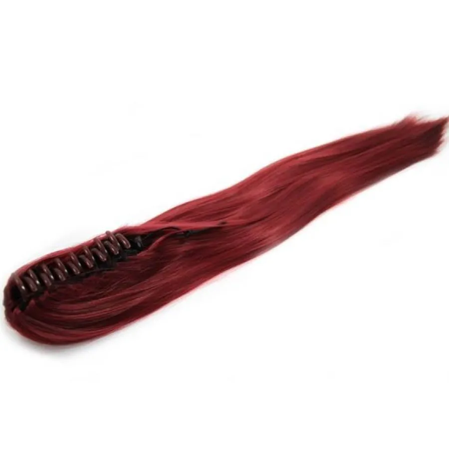 Hair Extensions Etusivu|Clip-on Ponihännät-Ponihäntä Hiuslisäke, Suora - Punaruskea #33