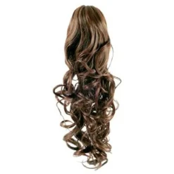 Hair Extensions Etusivu|Clip-on Ponihännät-Ponihäntä/kampaushiuslisäke, kihara, vaaleanruskea 6#