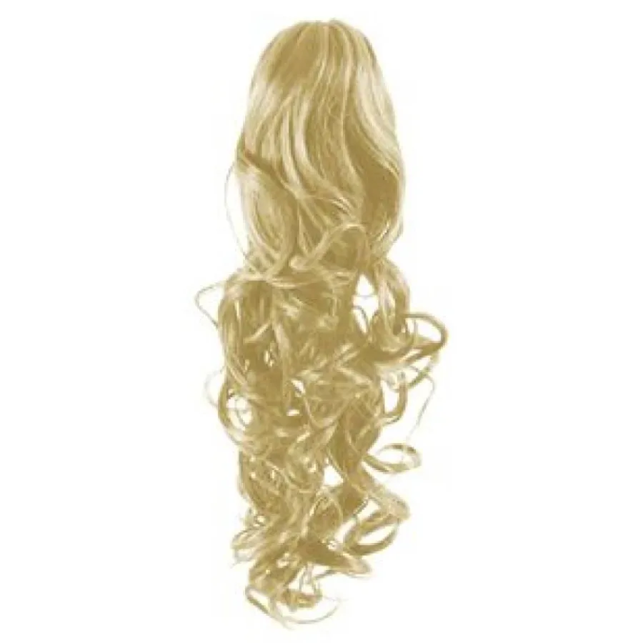 Hair Extensions Etusivu|Clip-on Ponihännät-Ponihäntä/kampaushiuslisäke, kihara, vaalea/blond 613#
