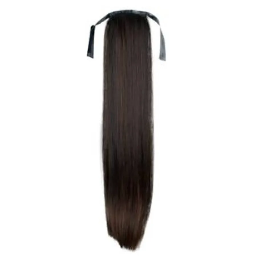 Hair Extensions Etusivu|Clip-on Ponihännät-Ponihäntä/kampaushiuslisäke, suora, tummanruskea 2#