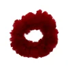 FashionGirl24 Etusivu|Hiusdonitsit-Ponnari Karvalla  - Tekokarva Scrunchie-hiuslenkki , Punainen