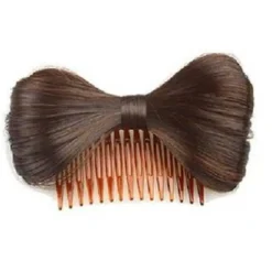 Hair Accessories Etusivu|Hiussoljet-Ruskea hiusrusetti synteettisestä hiuksesta - Gaga -tyylinen