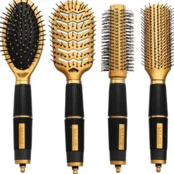 Hair Accessories Etusivu|Sale-Salon Professional 4 Harjan Harjasetti - Kulta