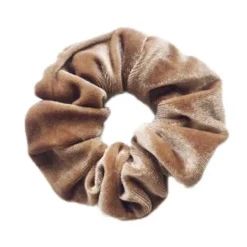 FashionGirl Etusivu|Hiusdonitsit-Scrunchie - Velor & Elastic - maapähkinä