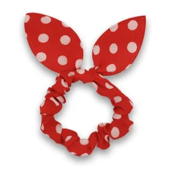 Misc Etusivu|Hiusdonitsit-Scrunchie hiuslenkki rautalangalla -  Punainen Polka dot - kuvio