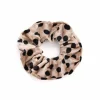 FashionGirl24 Etusivu|Hiusdonitsit-Scrunchie hårelastic- beige mustalla pisteillä