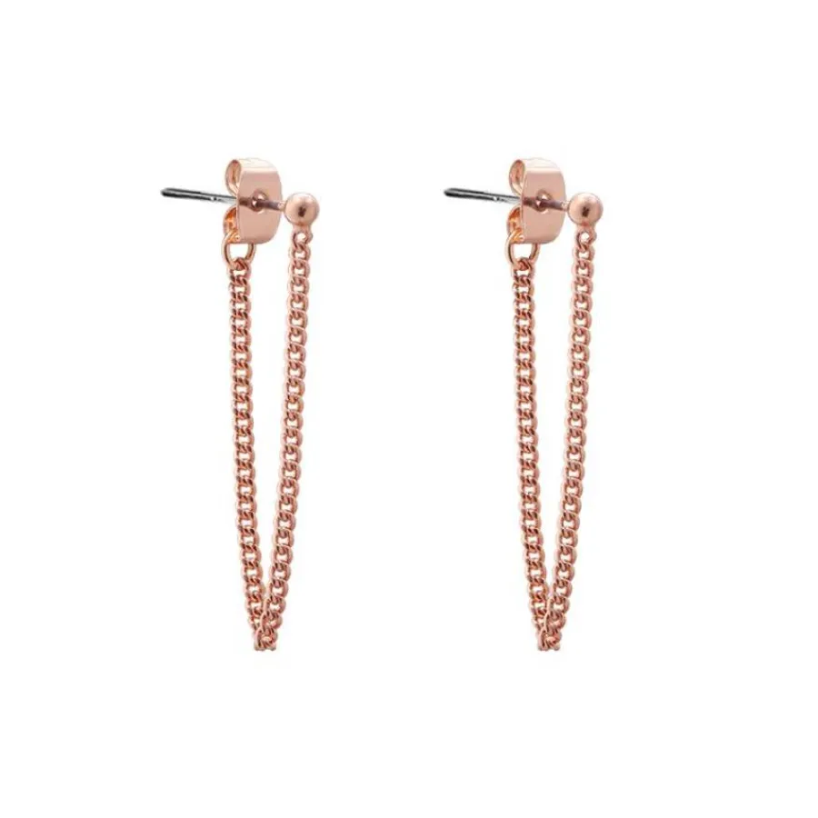 SOHO Merkit|Etusivu--ketjun korvakorut - ruusukulta