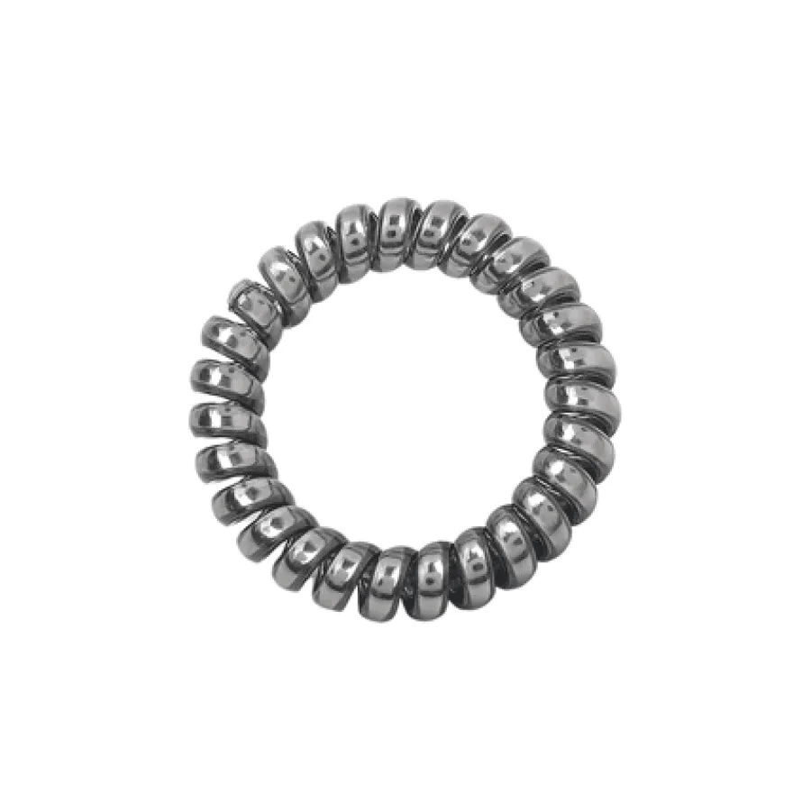 SOHO Merkit|Etusivu-Metallic Spiral -hiusjoustava 3 kpl. - Metalliharmaa