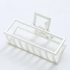 SOHO Merkit|Etusivu-Small Square Metal Hiusten puristin - Mat hopea