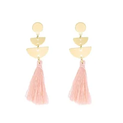 FashionGirl24 Merkit|Etusivu-Soho Tassel -korvakorut tupsuilla - kulta/vaaleanpunainen