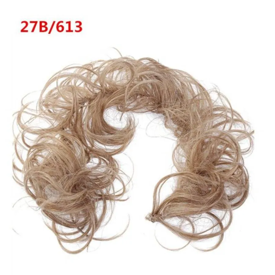 FashionGirl24 Etusivu|Hair Ties -hiuslenkit-Sotkuinen kihara hiukset Knold # 27B / 613 - Ashblond