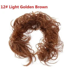 FashionGirl Etusivu|Hair Ties -hiuslenkit-Sotkuinen kihara hiukset Knold # 12 - Light Golden Brown