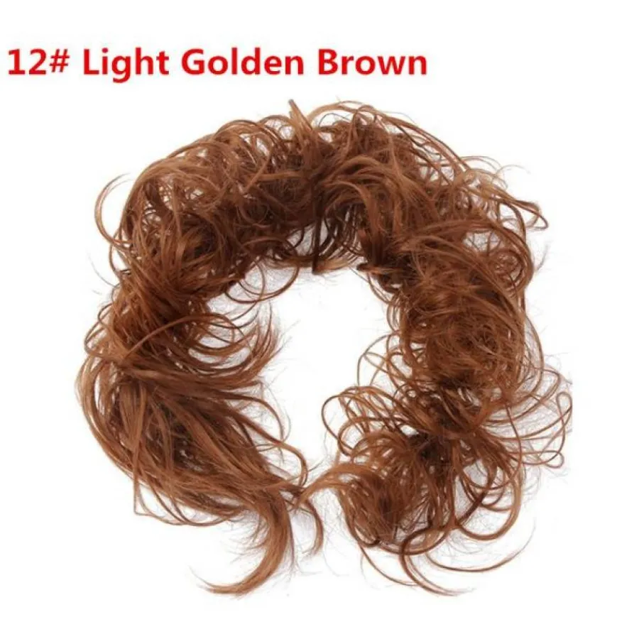 FashionGirl Etusivu|Hair Ties -hiuslenkit-Sotkuinen kihara hiukset Knold # 12 - Light Golden Brown