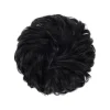 FashionGirl24 Etusivu|Hiusvalkit Ja Donitsit-Sotkuinen pulla hiustenlasku rypistyneillä keinotekoisilla hiuksilla - 1# Jet Black