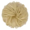 FashionGirl24 Etusivu|Hiusvalkit Ja Donitsit-Sotkuinen pulla hiustenlasku rypistyneillä keinotekoisilla hiuksilla - 24T613 Vaalea Bleach Blondi