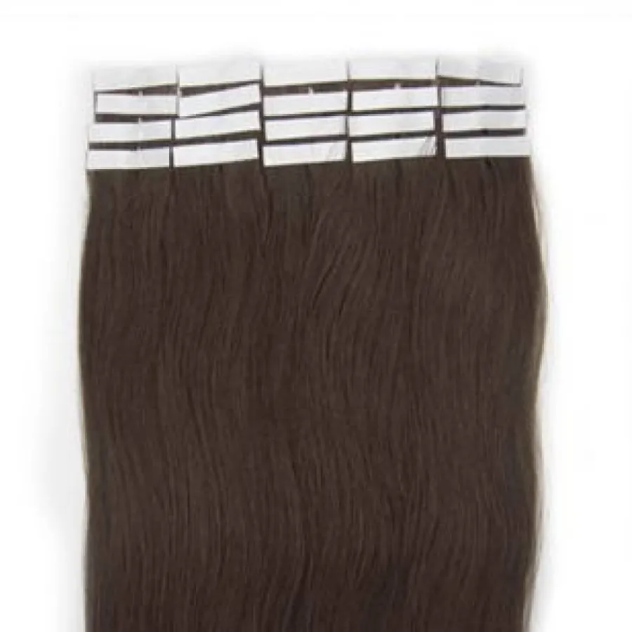 Hair Extensions Etusivu|Teippipidennykset-Teippipidennykset 50cm, tummanruskea 2#