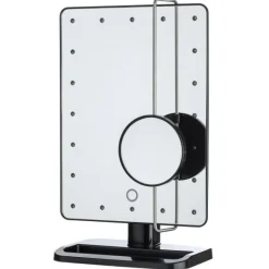 UNIQ Etusivu|Sale-Hollywood Meikkipeili, Musta - 21 LED + x10 Suurentava Peili