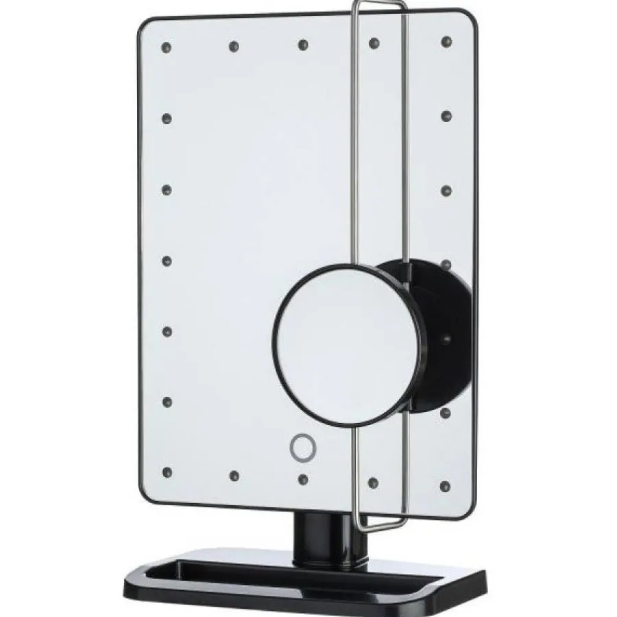 UNIQ Etusivu|Sale-Hollywood Meikkipeili, Musta - 21 LED + x10 Suurentava Peili