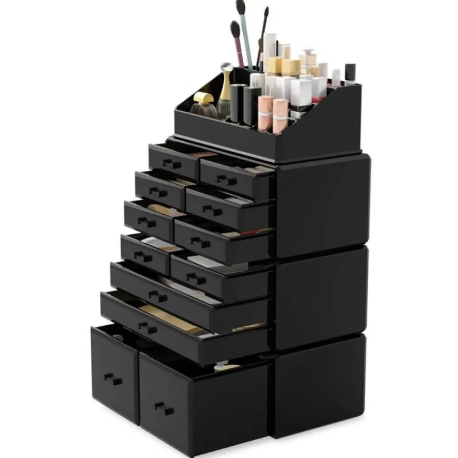 UNIQ Etusivu|Sale- XXL Organizer, 12 laatikkoa ja 16 lokeroa - Musta